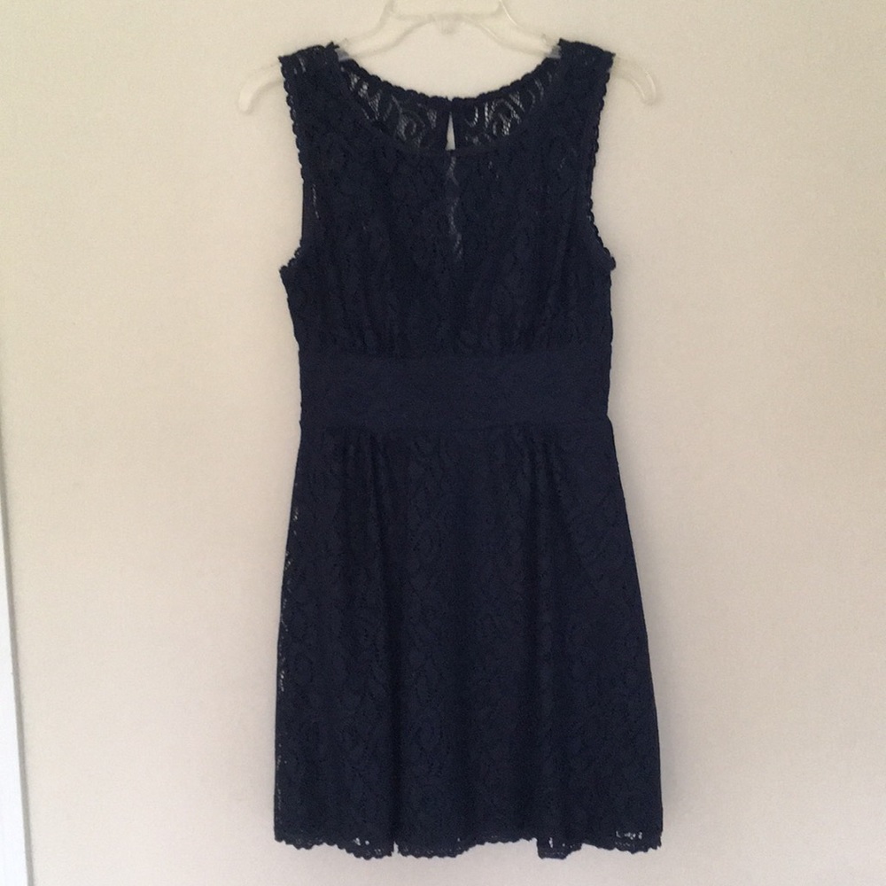 Navy lace dress